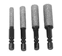 Eujgoov Jeu de Scies Cloche Diamantées, Forets Polyvalents à Tige Hexagonale pour Carrelage, 6 8 10 12mm pour la Rénovation de la Maison en Porcelaine, Céramique et Verre