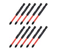 Eujgoov Jeu D'Embouts de Tournevis PH S2 en Acier allié, Embouts à Impact à Tige Hexagonale de Haute dureté avec Surface Phosphatée Antirouille pour Réparation Domestique et Assemblage (90mm 10PCS)