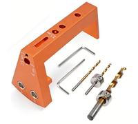 Eujgoov Kit de Guide de Perçage pour Glissière de Tiroir Sous Plan Compatible avec BlumTandem, Kit de Glissière de Tiroir, Gabarit en Alliage D'aluminium, Forets à Pointe Bradée de 6 Mm