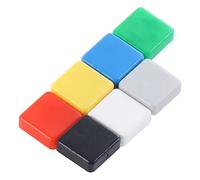 Eujgoov Lot de 350 capuchons de commutateur à bouton poussoir Micro Momentary 7 couleurs tactiles Switch Square Straight A14