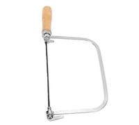 Eujgoov Scie à Chantourner avec Lames de Rechange, Scie à Métaux Légère | Coupe Précise pour Bois, PVC et Métaux légers. Manche en Bois Confortable, Format Portable de 11,8 X 5,9 X 1,2 pouces.