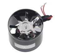 Eujgoov Ventilateur D'extraction de Conduit de 110 Mm, 140 M³/h, 34 DB, avec Moteur à Roulement à Billes et Clapet Anti-retour, pour Salle de Bain, Sous-sol, Tente de Culture (Prise UE)