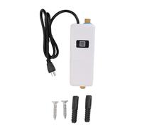 Eujgoov XY FC 3000W Chauffe-eau Instantanément électrique avec Prise D'entrée en Laiton, Corps en Acier Inoxydable, adapté aux Cuisines, VR, Salles de Bains, (Plug UE 220V)