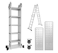 Eulenke Échelle Pliant Multifonction 5.8m 7 en 1 Pliable en Aluminium 4x5 Marches ECHELLE