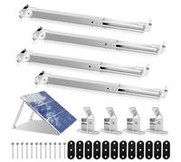 Eulenke Lot de 3 paires de supports de panneau solaire, pour centrale de balcon, toit plat, angle réglable de 0 à 60 °, support pour panneau solaire, PV, photovoltaïque, fixation de panneau solaire