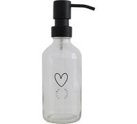 Eulenschnitt Distributeur de Savon Coeur en Verre Transparent - 250 ml