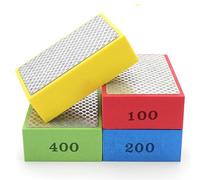 Eulihent 4 Pièces Cale à Poncer Carrelage | Tampons de Polissage Diamant Manuels pour Pierre, Marbre, Béton | Ponçage, Meulage, Polissage et Ébavurage des Arêtes Vives | Grains 60# 100# 200# 400#