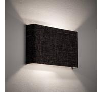 Euluna Applique murale Amarela B Nowodvorski Lighting, dimmable, noir, Salon / Salle à manger, Textile / Tissu / Soie, Moderne, Applique Murale Tissu