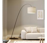 Euluna Lampadaire arc Alice Nowodvorski Lighting, marron, Salon / Salle à manger, Textile / Tissu / Soie, Moderne, Lampadaire