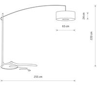 Euluna Lampadaire arc Poise B Nowodvorski Lighting, gris, Salon / Salle à manger, Métal, Moderne, Lampadaire