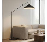 Euluna Lampadaire arc Poise Nowodvorski Lighting, noir, Salon / Salle à manger, Métal, Moderne, Lampadaire