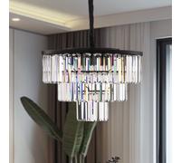 Euluna Luminaire suspension en cristal Cristal Nowodvorski Lighting, dimmable, transparent, Salon / Salle à manger, Verre, Suspension