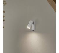Euluna Spot mural FOURTY, gris clair, hauteur 17 cm, métal, GU10 FOURTY Nowodvorski Lighting, gris, Salon / Salle à manger, Métal, Moderne, Spot