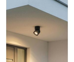 Euluna Spot pour plafond Oscar, noir, aluminium, hauteur 13,5 cm, GU10 Oscar Nowodvorski Lighting, dimmable, noir, Aluminium, Luminaire extérieur