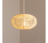 Euluna Suspension luminaire en bois RATTAN Nowodvorski Lighting, dimmable, bois clair, Salon / Salle à manger, Bois, Suspension