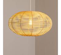 Euluna Suspension luminaire en bois RATTAN Nowodvorski Lighting, dimmable, bois clair, Salon / Salle à manger, Bois, Suspension