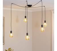 Euluna Suspension luminaire Spider Nowodvorski Lighting, dimmable, noir, Salon / Salle à manger, Moderne, Suspension