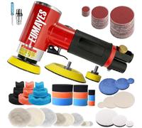 EUMAYES Mini Polisseuse, 25 mm, 50 mm, 75 mm, Ponceuse Excentrique à Air Comprimé, Petit Ponceuse à Air Comprimé avec Papier Abrasif, Tampon de Polissage pour le Polissage et le Ponçage
