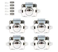 EUNEWR Bouton Poussoir Loquet 5PCS Bouton Poussoir Loquet sans Clé,Sans Clé Serrure de Meuble Fermoir Bouton de Porte de Placard pour RV Caravane de Moteur Bateaux de Camping