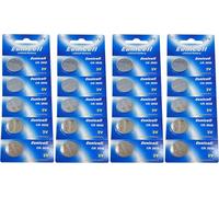 Eunicell 20 x CR2032 3 V of lithium button cell 210 mAh (4 Blistercards a 5 batteries) brand product EINWEG FBA