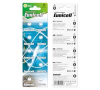 Eunicell Lot de 10 Piles Bouton AG0 Type LR63 LR521 SR521W 379
