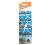 Eunicell Lot de 10 piles bouton alcaline pour montres AG13, G13, SR44, LR44, A76, V13GA, PX76A, 357