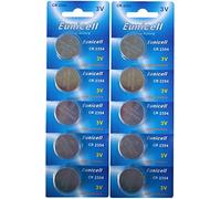 EUNICELL Lot de 10 piles bouton au lithium CR2354 3 V 490 mAh | EUNICELL CR2354 Lot de 10 piles au lithium 3 V 490 mAh sans rainure pour compteurs, capteurs, tampons de mémoire