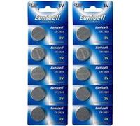 EUNICELL - Lot de 10 PILES Lithium CR2025 3 volts G