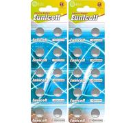 EUNICELL Lot de 20 piles bouton alcalines AG12 1,5 V 100 mAh (2 blisters de 10) - Remplace LR43, 386A - Piles longue durée pour montres, calculatrices et appareils électroniques