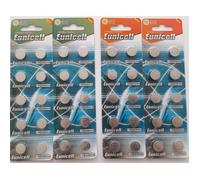EUNICELL Lot de 40 Piles : 20 Piles AG10 + 20 Piles AG13-1.5 Volt