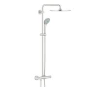 EUPHORIA SYSTEM XXL 310 - Système de douche thermostatique pour montage mural, SuperSteel (26075DC0)