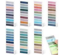 Euqvunn 1400 Pièces Marque Page Adhésif, 70 Couleurs Onglets Translucides, 7 Blocs, Sticky Note Tabs, Index Tabs Écriture & Repositionnables pour Annotation Livre, Bureau & Organisation