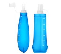 Euqvunn 2 Pièces Gourde Souple - TPU Sans BPA, 250 ML Flasque Running d'Eau Réutilisable - Anti-Poussière et Anti-Fuite, pour Sacs d'Hydratation, Course à Pied, Randonnée, Camping, Cyclisme, Voyage