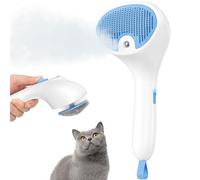 Euqvunn Brosse Vapeur pour Chat avec Bouton de Déverrouillage, [Design Ultra-Silencieux/Poignée Confortable] Brosse Chat Vapeur Brosse Chien Vapeur Rechargeable pour Chats, Chiens, Lapins