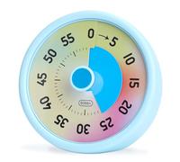 Euqvunn Minuteur Visuel Enfant, 60 Minutes Visual Timer pour Enfants et Adultes, Minuteur Visuel Timer Enfant avec Fonction Silencieuse pour Cuisine École Bureau, Arc-en-Ciel