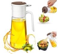Euqvunn Spray Huile Cuisine 580 ml, Bouteille en Verre 2-en-1 Distributeur & Vaporisateur, Brume Fine & Résistante aux Obstructions pour Huile d'Olive, Friteuse à Air, Cuisine