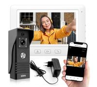 Eura VDP-45A3-TY Alph Interphone vidéo avec connectivité WiFi, compatible avec la plateforme TUYA, 4 fils