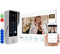 EURA VDP-90A3 Delt Interphone vidéo 4 Fils, écran Couleur 7", 2 entrées, WiFi, cryptage, Lecteur de proximité, AHD, Tuya, Wiess