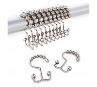 EURDFHY Crochet Rideau Anneau de Crochet Rideau Douche, Coulissant à Double Rouleau, for