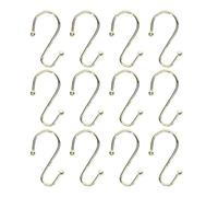 EURDFHY Crochet Rideau Anneaux de Rideau porteurs, Crochets en Forme S, Douche 12 pièces(Golden)