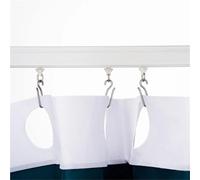 EURDFHY Crochet Rideau Crochets de Piste Rideau en Forme S, 20 pièces, Crochet draperie Plafond métal, épingle à Pincer, Cintre Douche Pratique