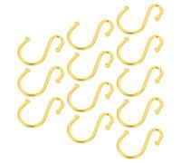 EURDFHY Crochet Rideau Crochets de Rideau en métal Alliage Zinc, Anneaux Douche Forme S for Tringle Salle Bain, cintres, 12 pièces