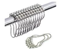 EURDFHY Crochet Rideau Crochets for Rideau de Douche, Accessoires Salle Bains, Cinq Perles en Forme Gourde, 12 pièces