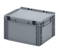 Euro Bac + couvercle à charnière ED 43/22 HG Boîte de rangement empilable 40 x 30 x 22,5 cm Boîte industrielle eurobox box