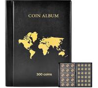 Euro Coin Collection Album de collection de pièces de monnaie 300 pochettes - Album de collection de pièces de monnaie po VALISETTE