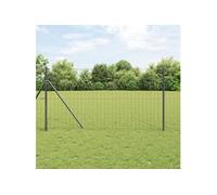 vidaXL Clôture Euro Gris 1 x 25 m Fer revêtu de PVC