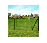 vidaXL Clôture européenne en acier 25 x 1,7 m vert