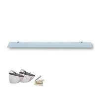 Euro Tische Étagère Murale en Verre avec Verre de sécurité ESG de 6 mm - Idéal comme étagère de Salle de Bain/étagère en Verre pour Salle de Bain - Différentes Tailles (Blanc, 100 x 17,8 cm)