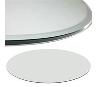 Euro Tische Plaque en Verre Ø 60cm pour Poêle à Bois et Table - Protection avec Verre de Sécurité Trempé 6mm, Pare-étincelles de Cheminée (Clair)