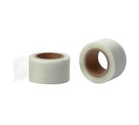 EURO VANADIUM Adhésif fibre de verre - Lot de 2 rouleaux 10 m x 5 cm | Lot de 2 rouleaux de 10 m x 5 cm en adhésif fibre de verre blanc, idéal pour renforcer et réparer fissures et trous